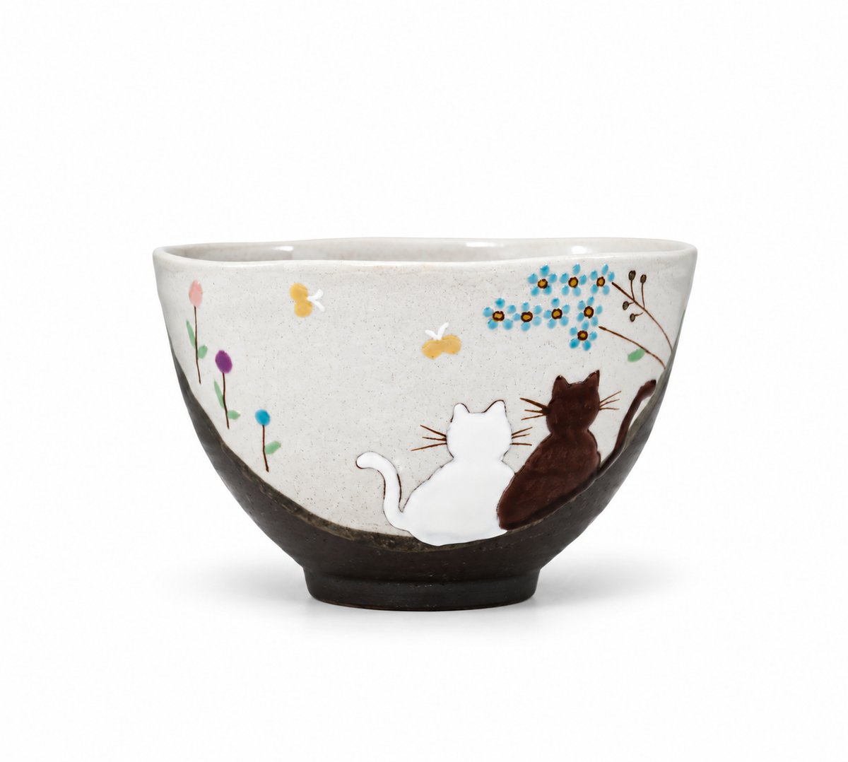 Atelier Yu Cats in a Sunny Spot Kutani Rice Bowl