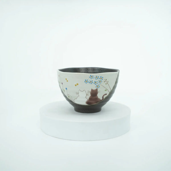 Atelier Yu Cats in a Sunny Spot Kutani Rice Bowl