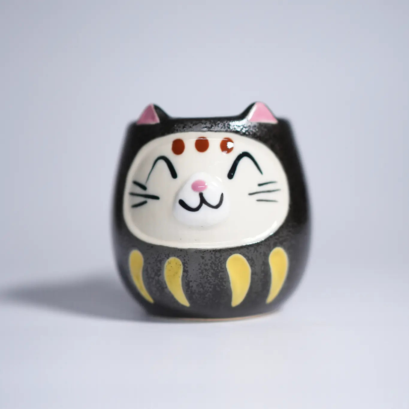 Lucky Cat Daruma Mug Cup Gift Set Mino Ware