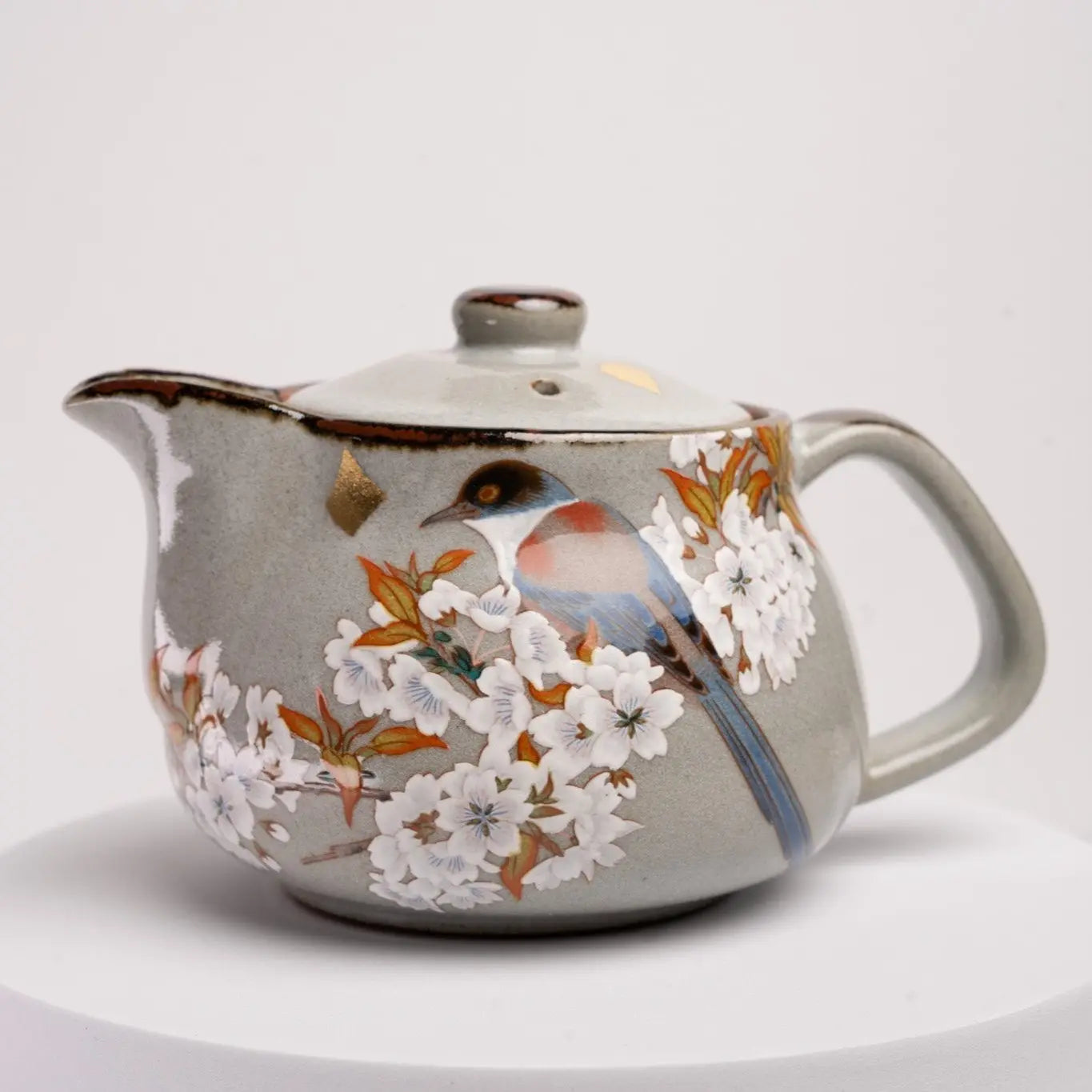 Kacho Fugetsu Tea Pot Kutani Ware