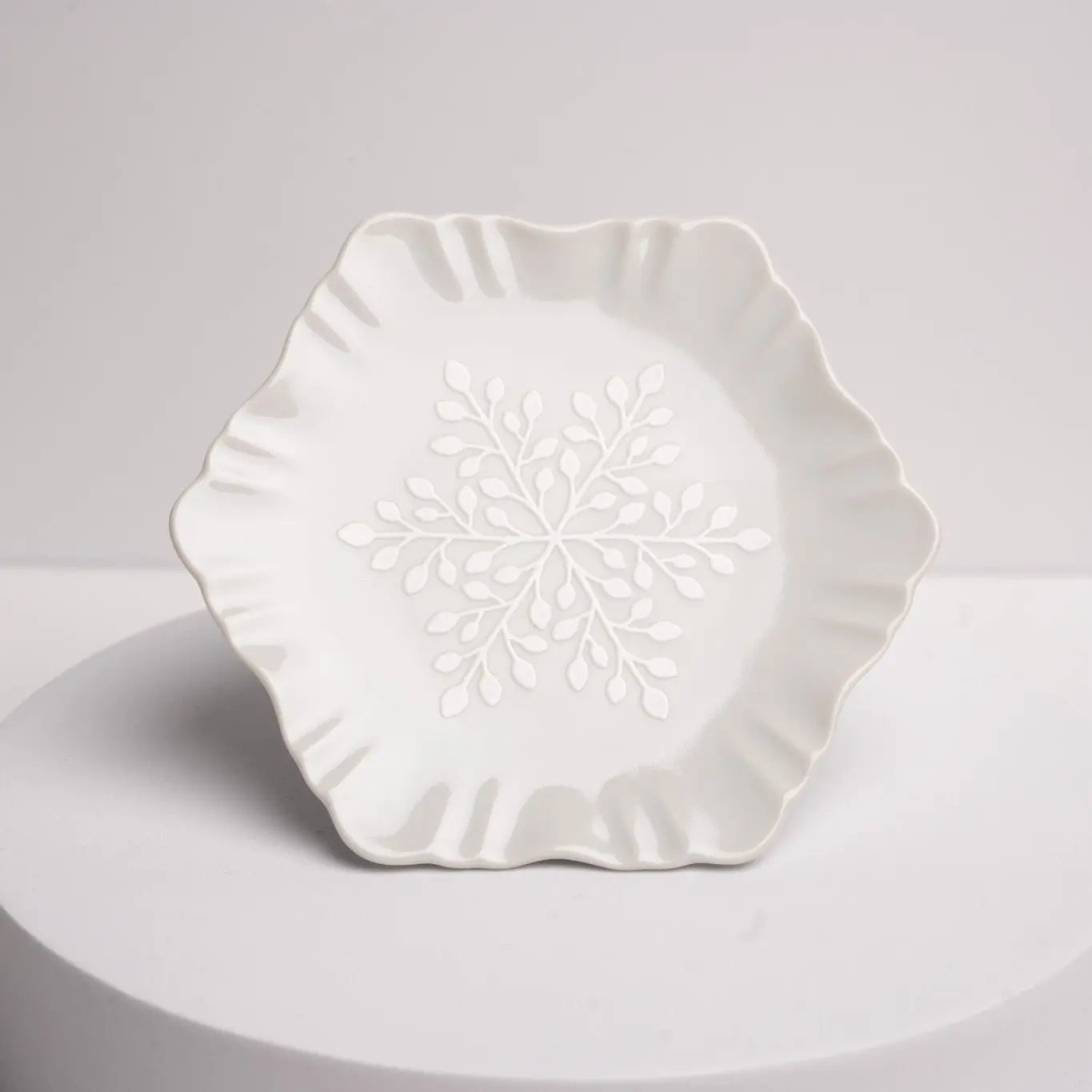 Harekutani - Snowflake Pattern Plate 3pc Set Harekutani