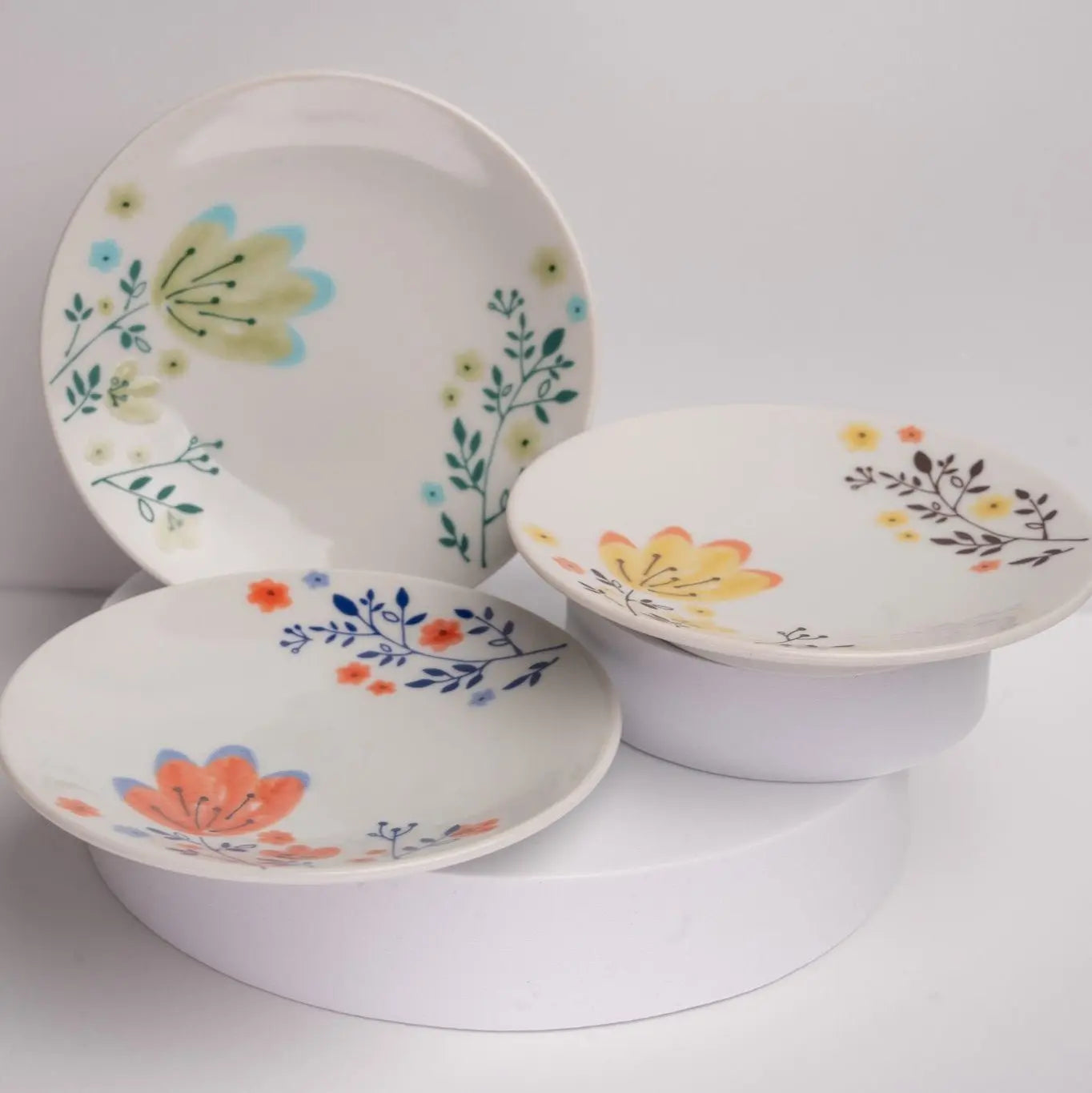 Flower Pattern Serving Plate Set Kirei Homeware