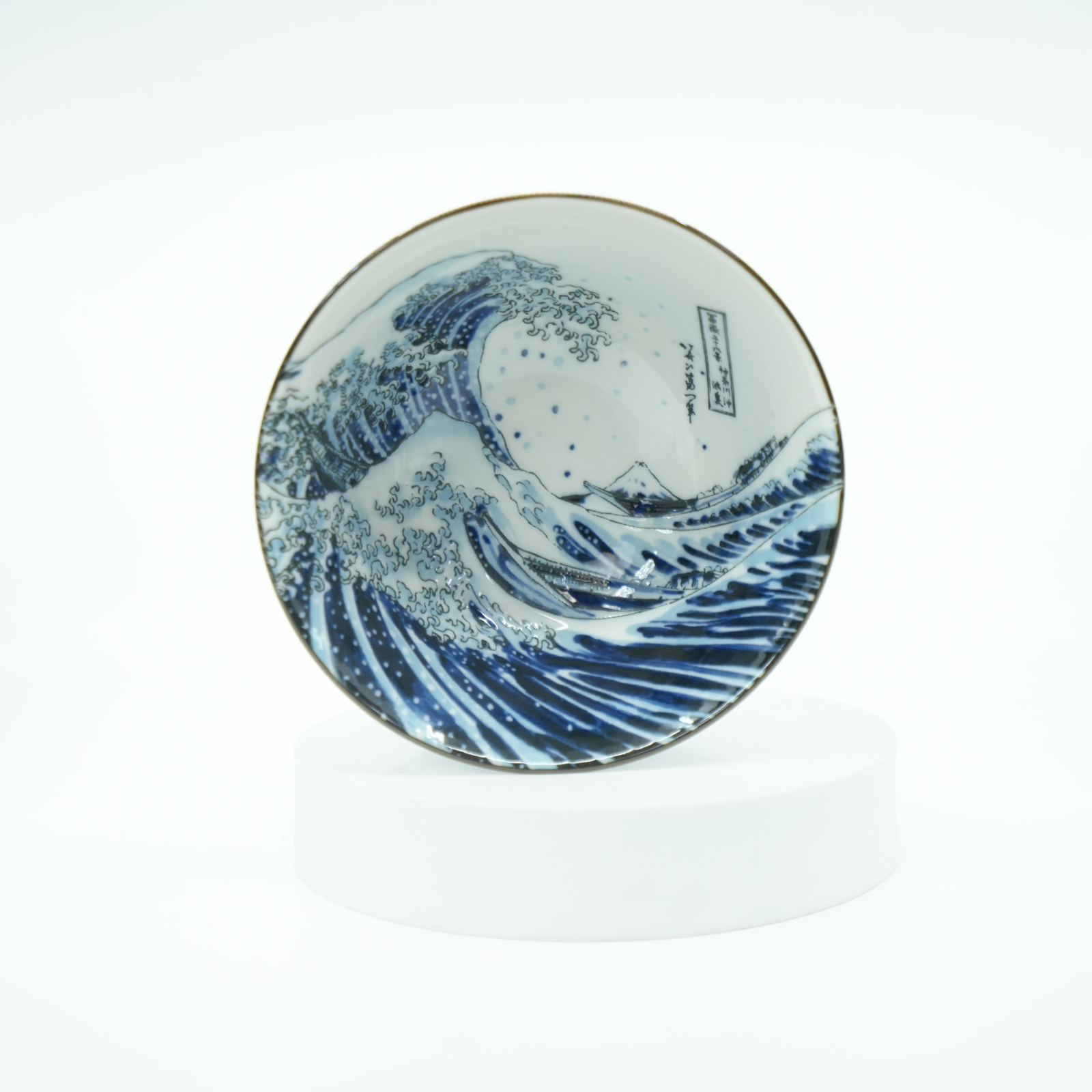 Hokusai Great Wave & Red Fuji Bowl Set With Chopsticks