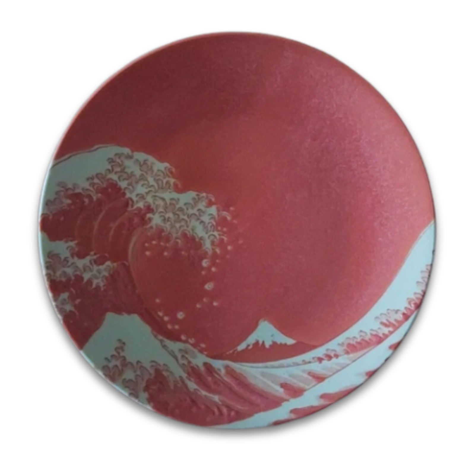 Kanagawa Okinamiura Red 10-Inch Plate