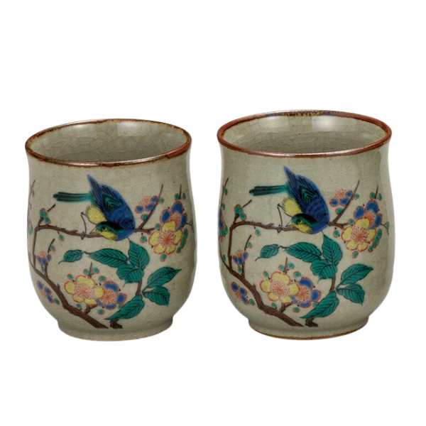 Kutani Ware - Kutsurogi Flower & Bird Tea Set