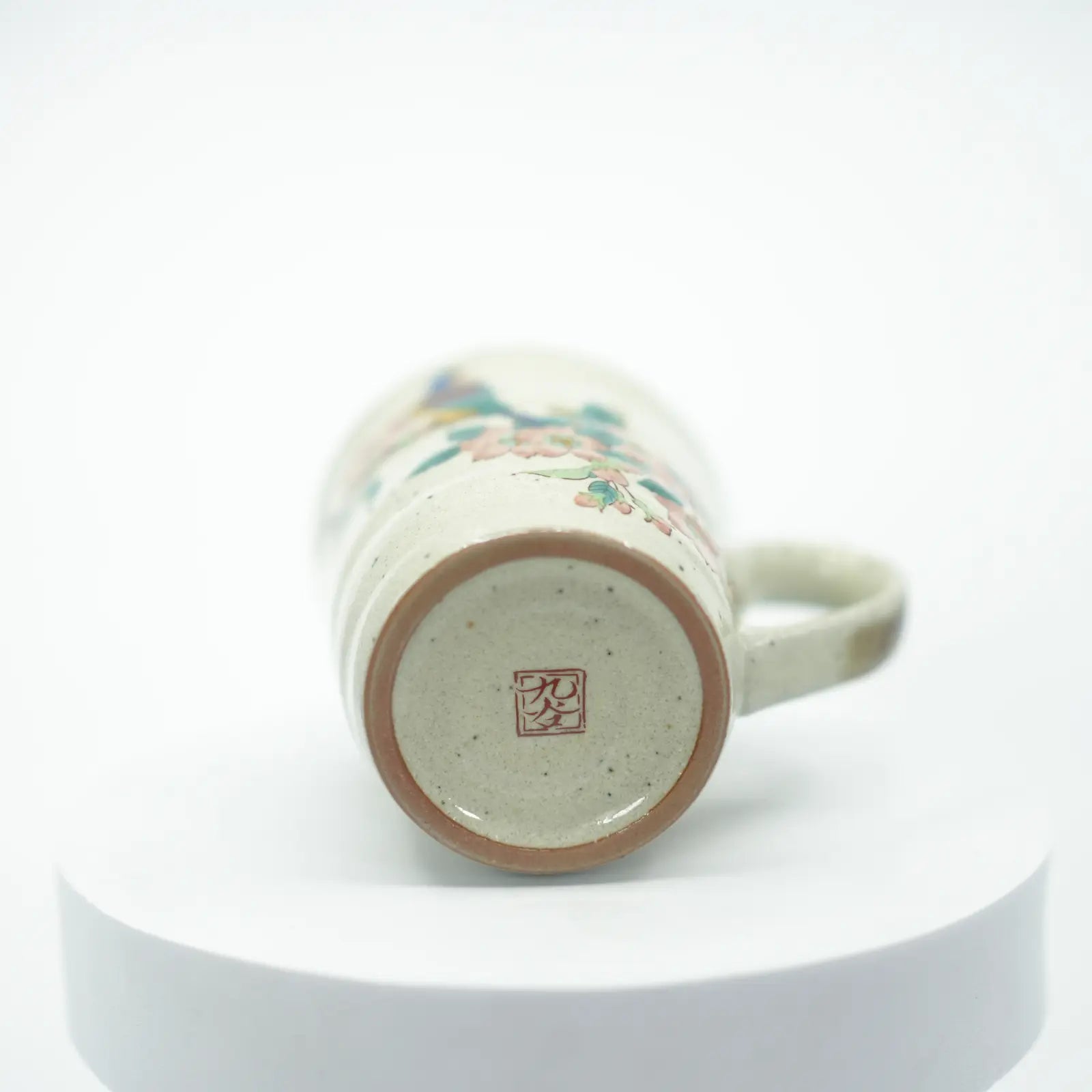 Kutani Ware - Colored Flowers & Bird Mug Kutani Ware