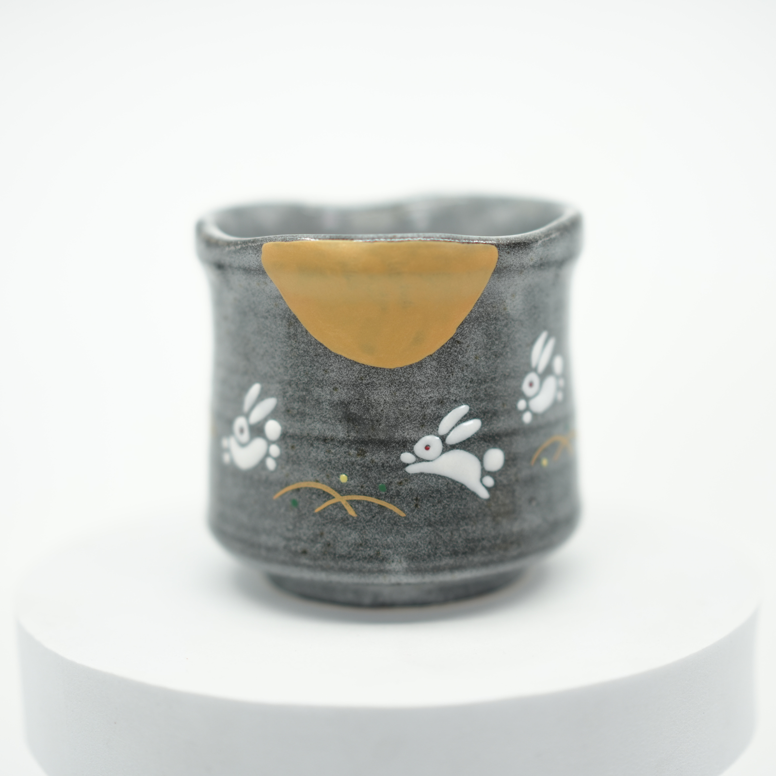 Kutani Ware - Hopping Rabbit Tea Cup