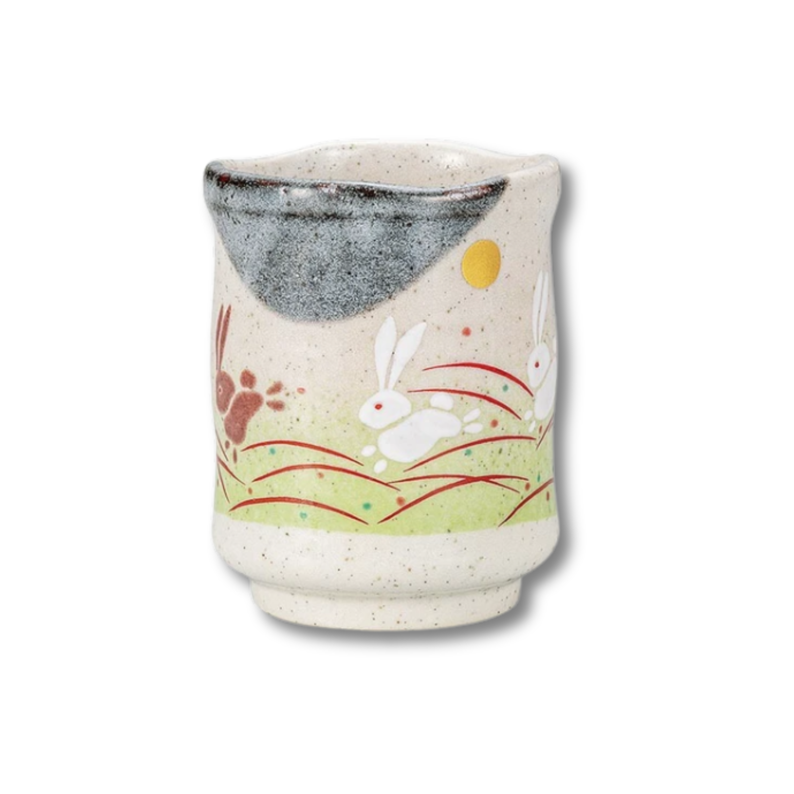 Kutani Ware - Leaping Jumping Rabbit Teacup