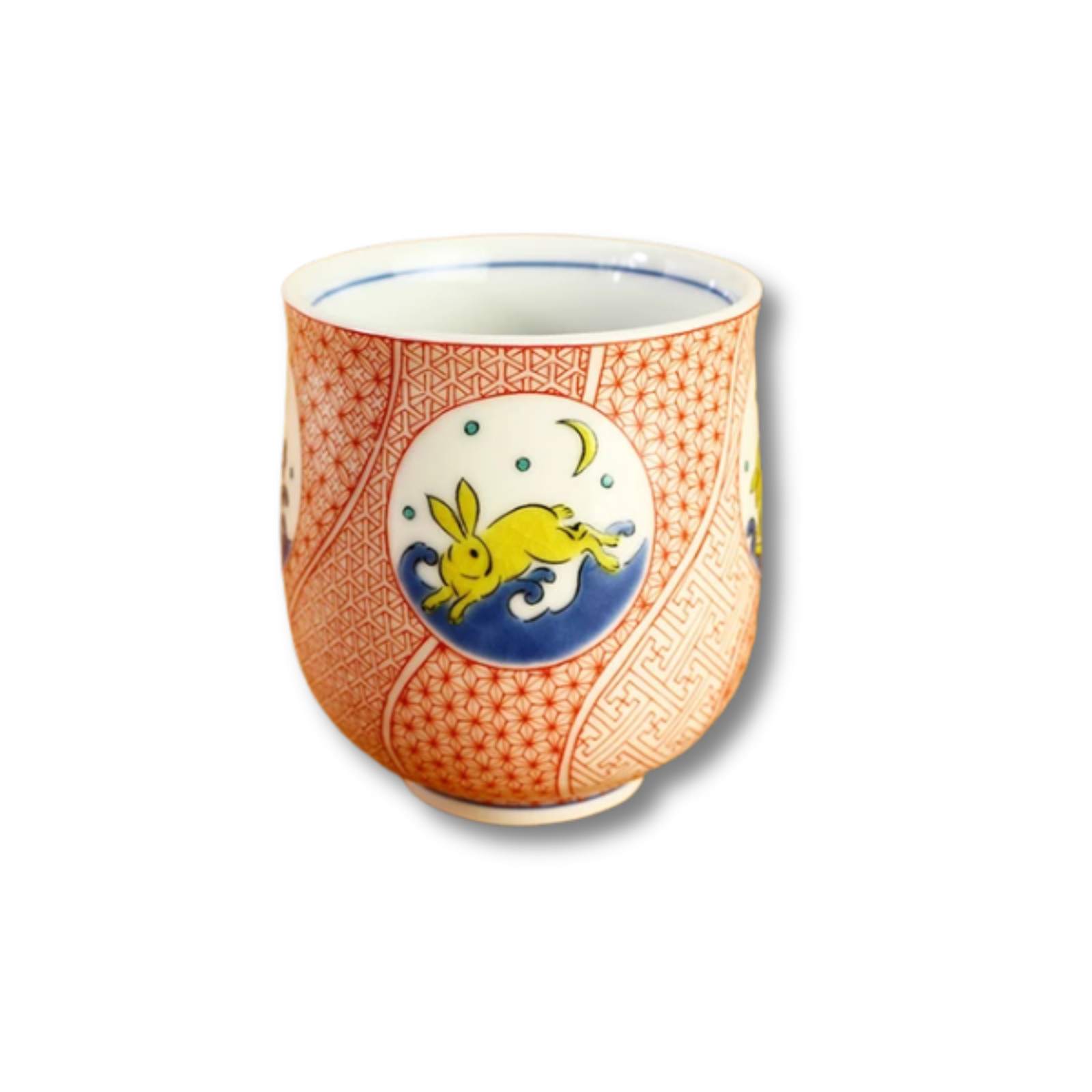 Kutani Ware - Surfing Rabbit Yunomi Tea Cup