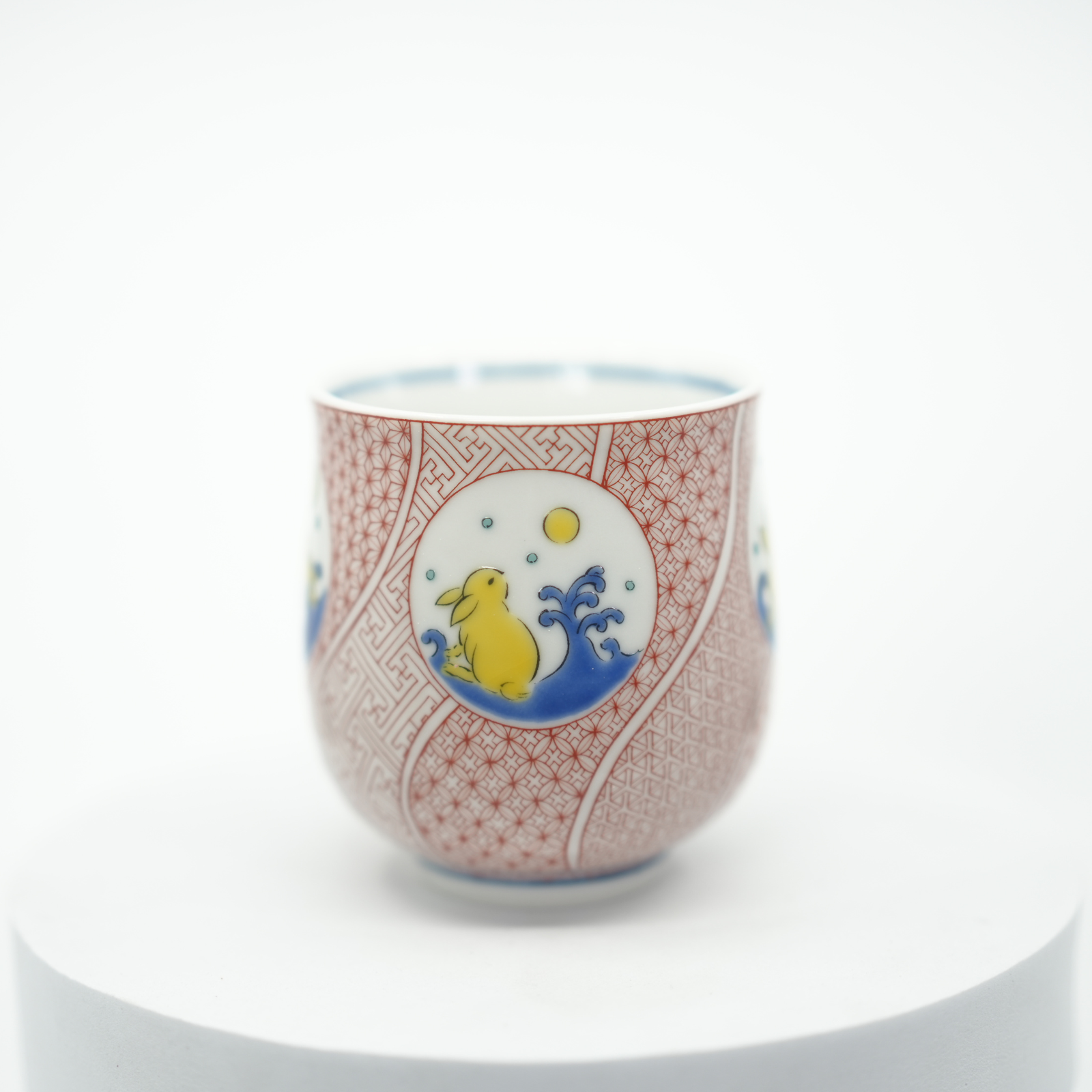 Kutani Ware - Surfing Rabbit Yunomi Tea Cup