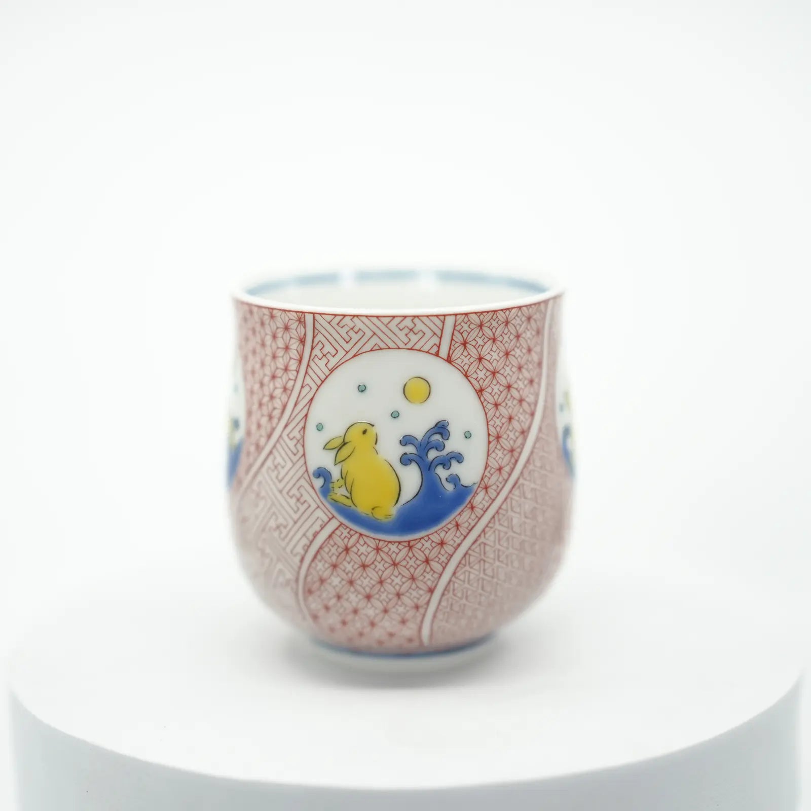 Kutani Ware - Surfing Rabbit Yunomi Tea Cup Kutani Ware