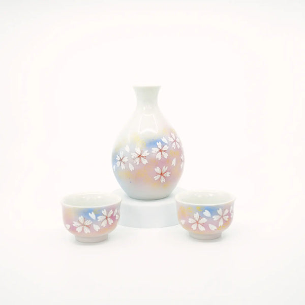 Kutani ware - Cherry Blossom Sake Set Kutani Ware