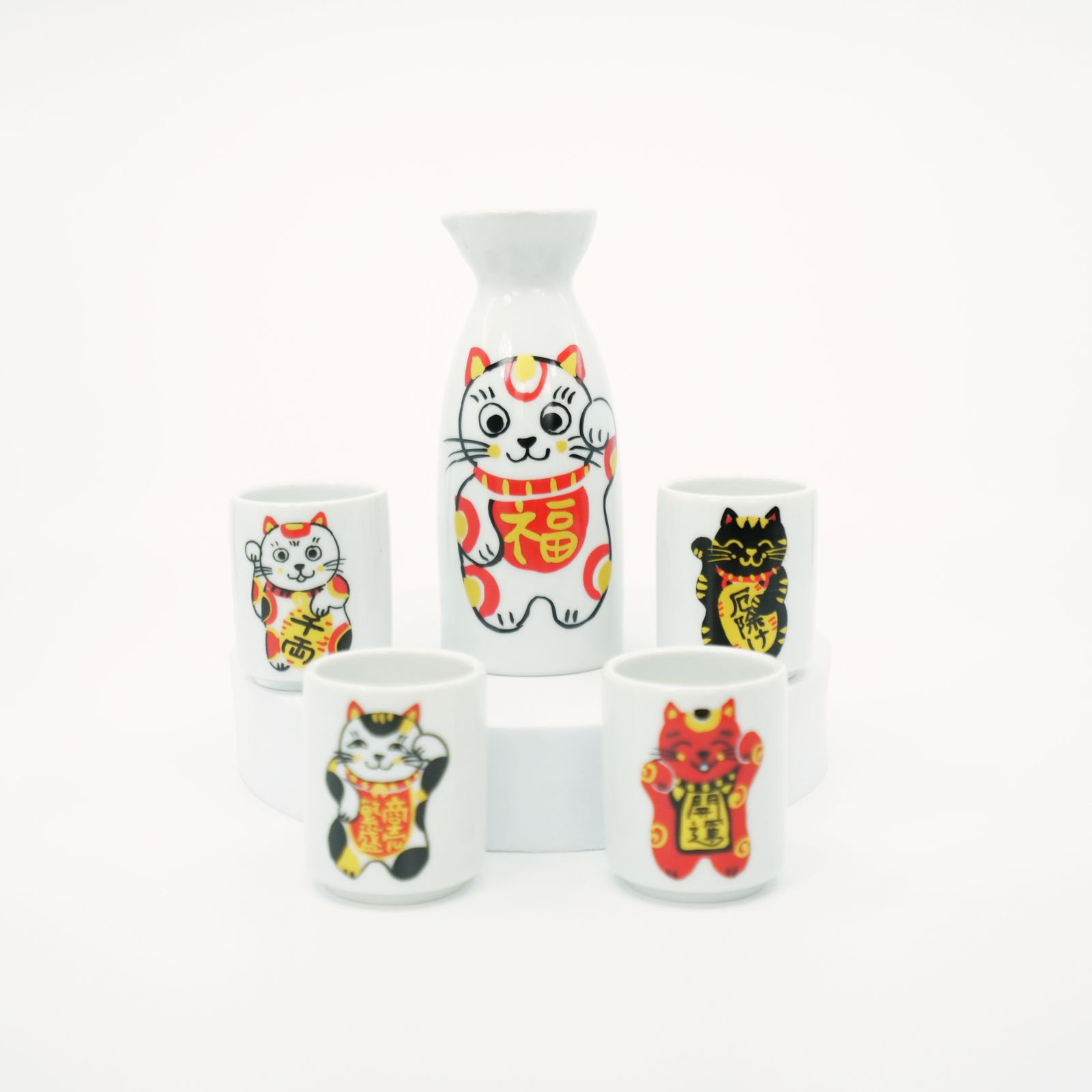 Maneki Neko Lucky Cat Sake Set
