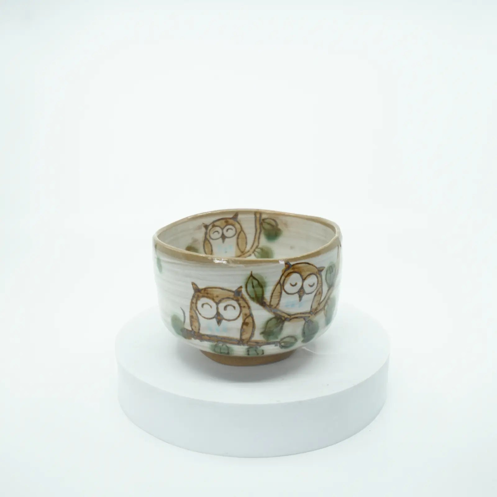 Mino Ware - Japanese Owl Matcha Bowl Mino Ware