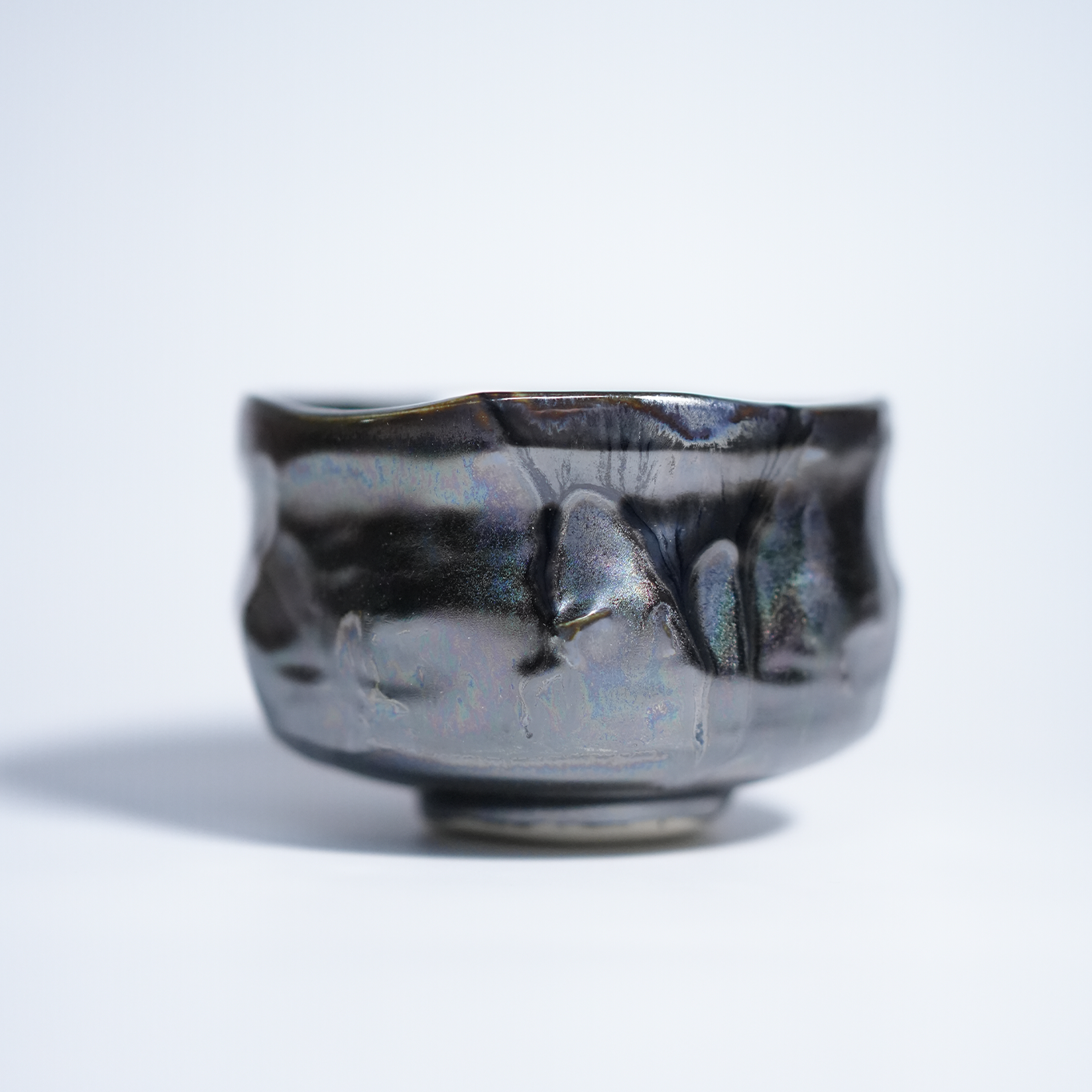 Mino ware - Black Pearl Shaved Matcha Bowl