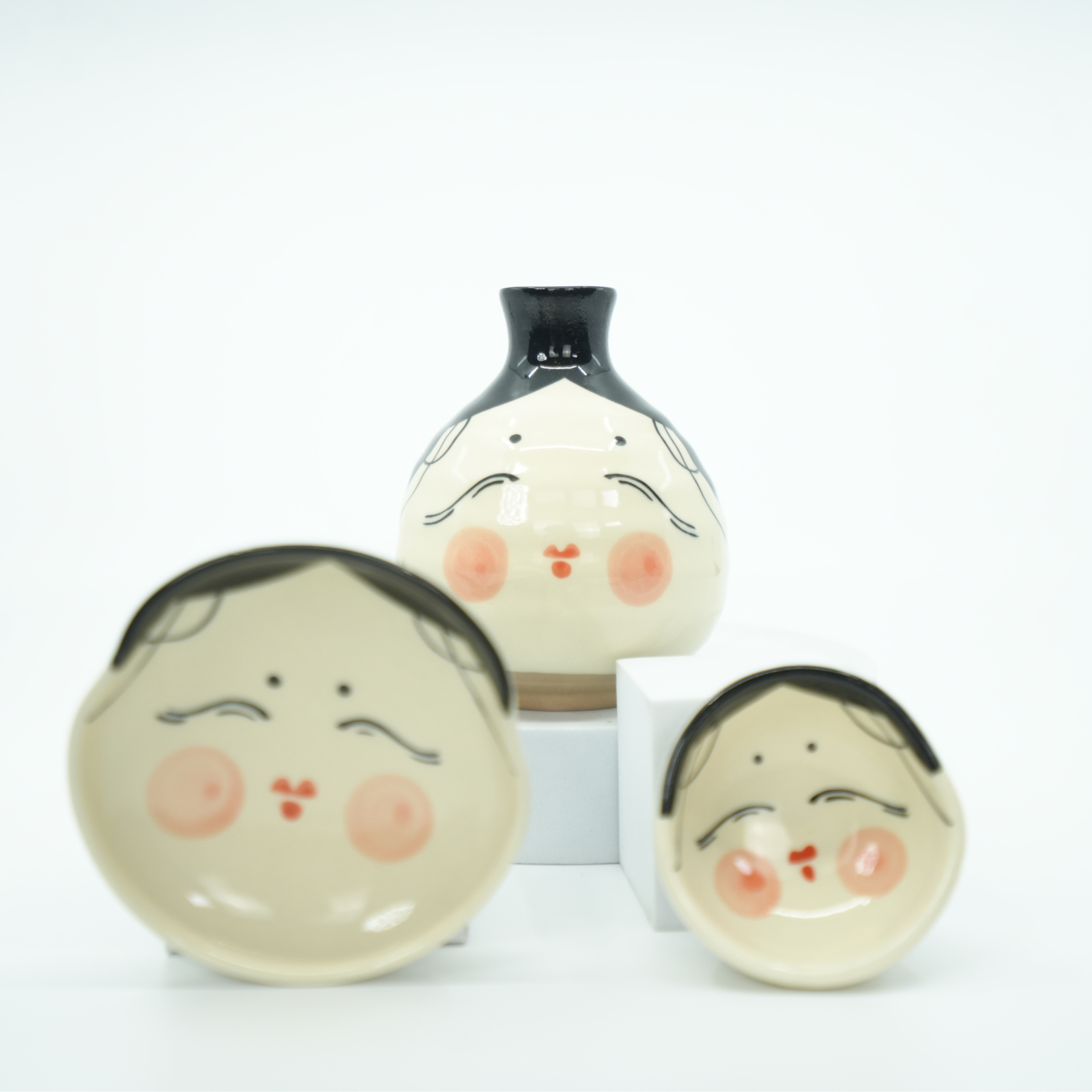 Otafuku Lucky Goddess Sake Set