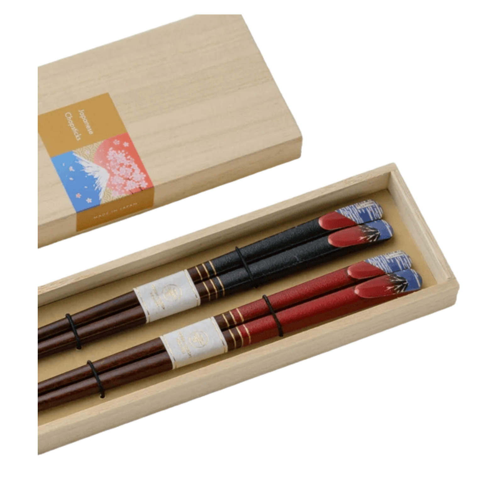 Red Fuji Ukiyoe Chopsticks Set