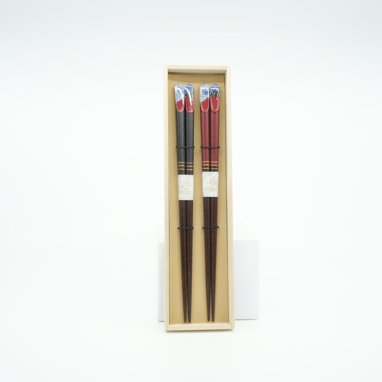 Red Fuji Ukiyoe Chopsticks Set