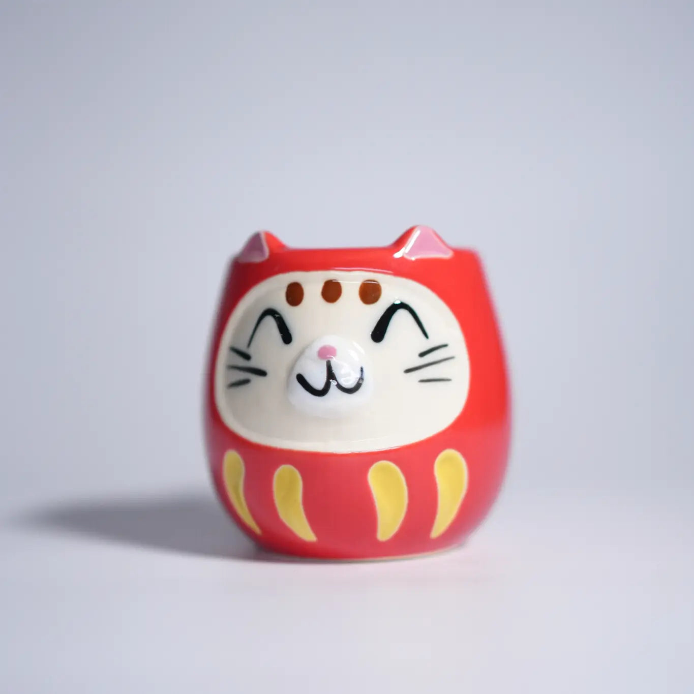 Lucky Cat Daruma Mug Cup Gift Set Mino Ware