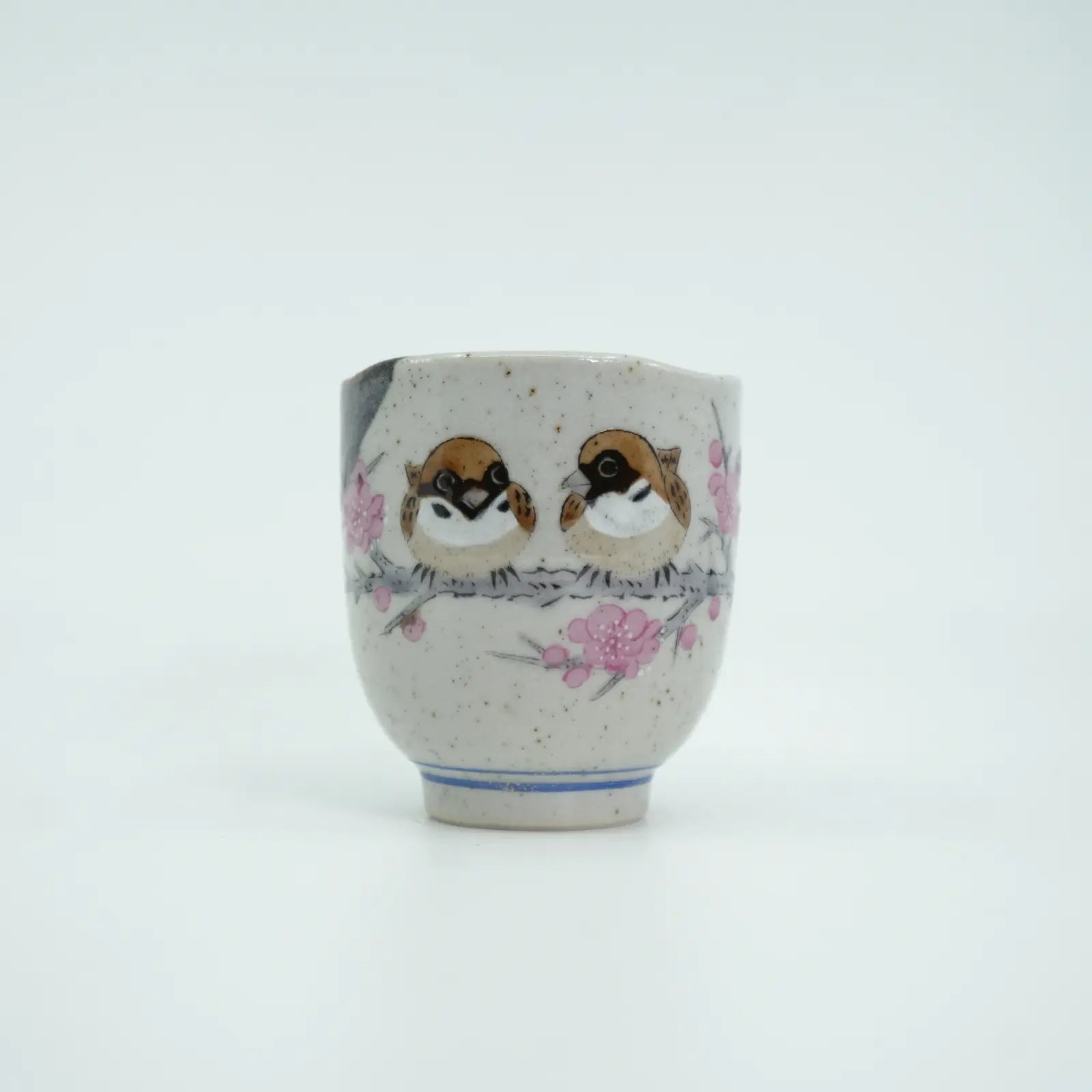 Sparrow Teacup Kutani Ware