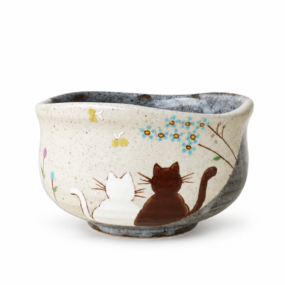 Atelier Yu Cats in a Sunny Spot Kutani Matcha Bowl