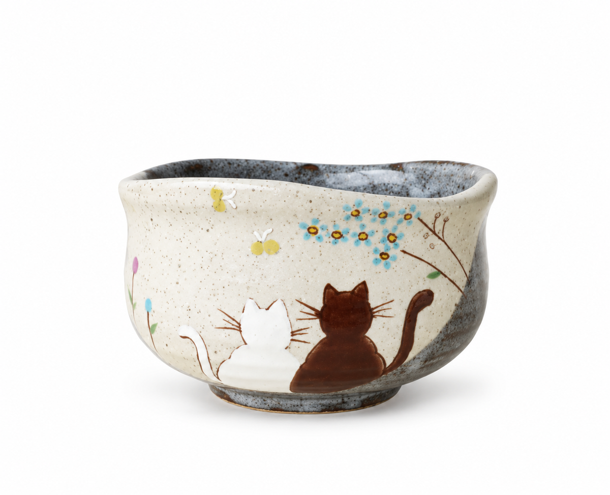 Atelier Yu Cats in a Sunny Spot Kutani Matcha Bowl