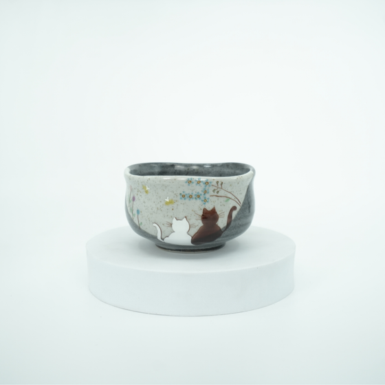 Atelier Yu Cats in a Sunny Spot Kutani Matcha Bowl