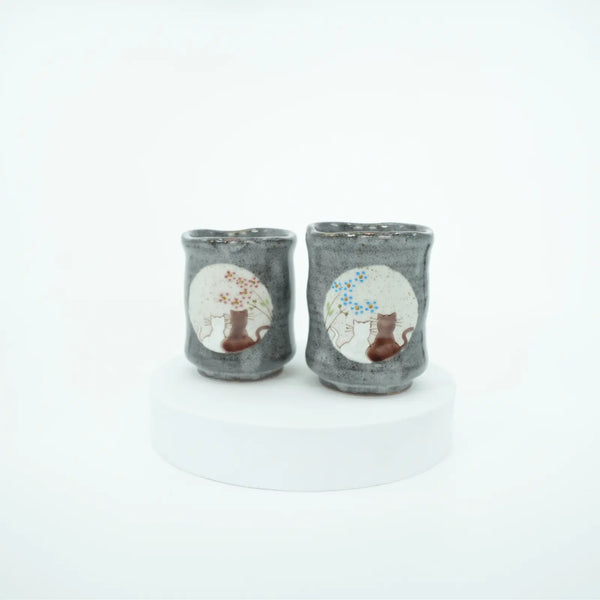 Atelier Yu Cats in a Sunny Spot Yunomi Tea Cup Pair
