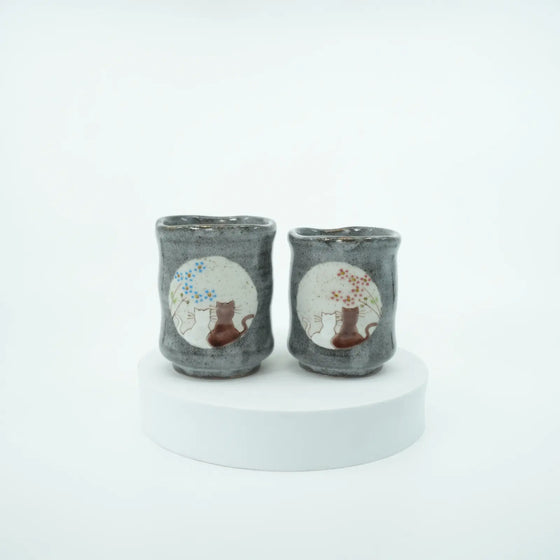 Atelier Yu Cats in a Sunny Spot Yunomi Tea Cup Pair