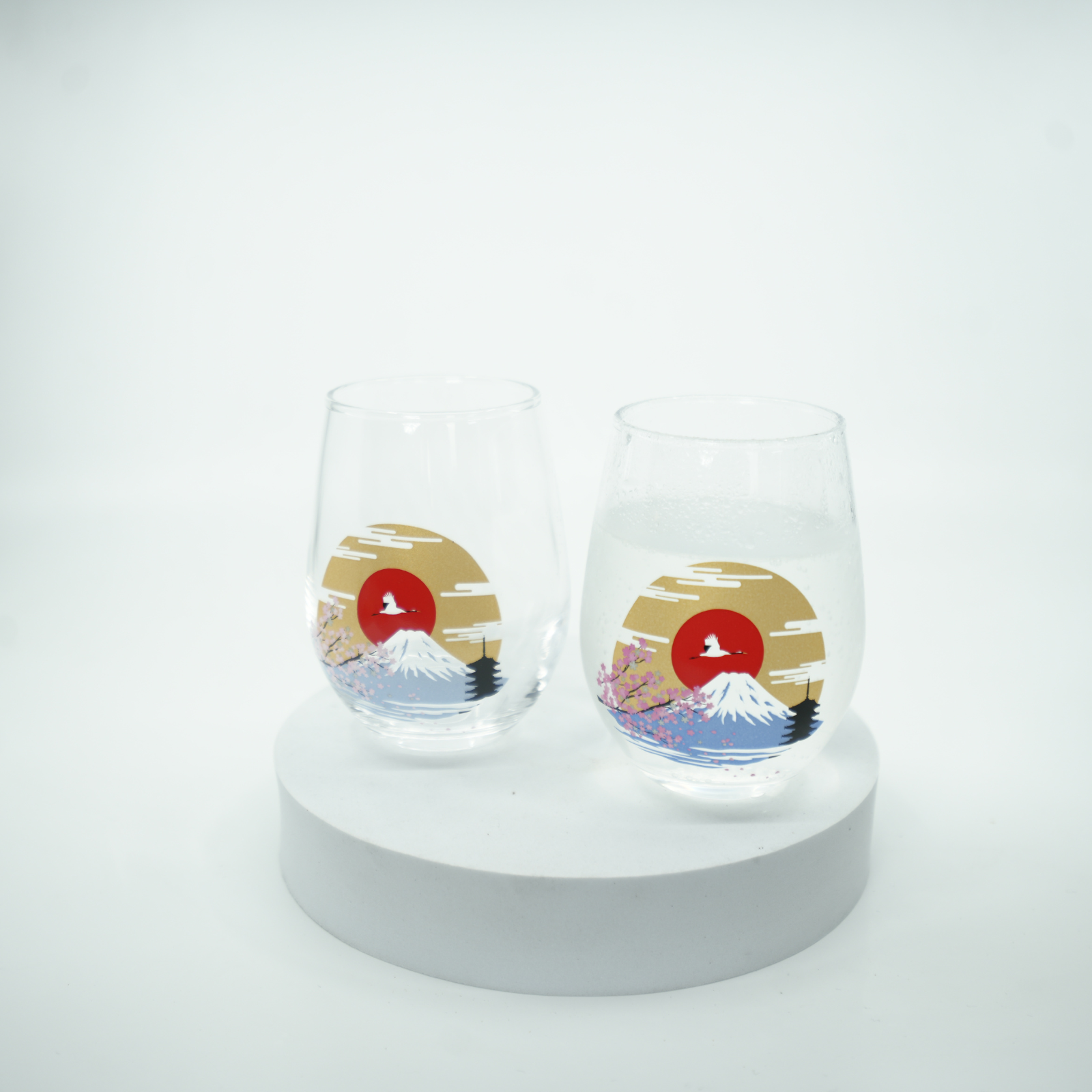 Chill Bloom Mt. Fuji Colour-Changing Glass Pair