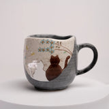 Atelier Yu Cats In Sunny Spot Kutani Mug Kutani Ware