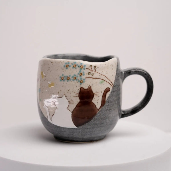 Atelier Yu Cats In Sunny Spot Kutani Mug Kutani Ware