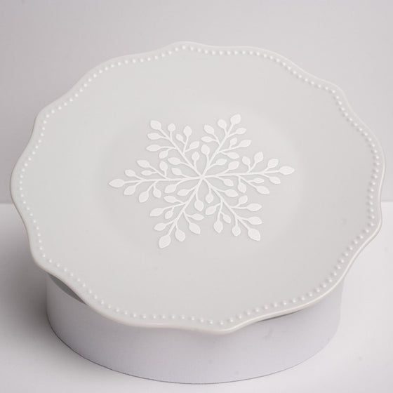Snowflake Pattern Plate 3pc Set