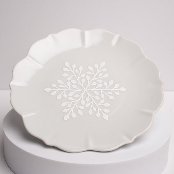 Snowflake Pattern Plate 3pc Set
