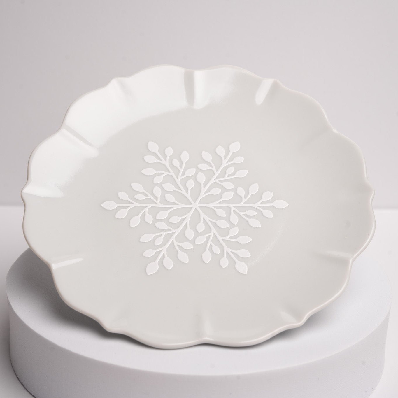 Snowflake Pattern Plate 3pc Set