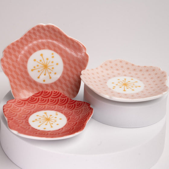 Kutani Ware - Sakura Small Plate 3pc Set