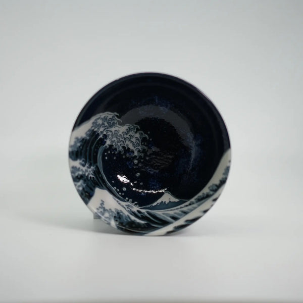 Kanagawa Okinamiura Rice Bowl Mino Ware
