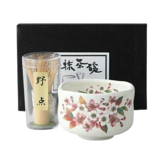 Kohiki Cherry Blossom Matcha Bowl Set