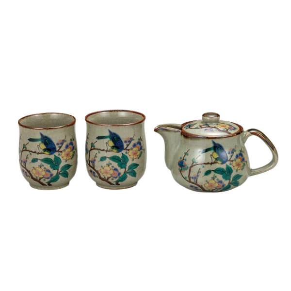 Kutani Ware - Kutsurogi Flower & Bird Tea Set