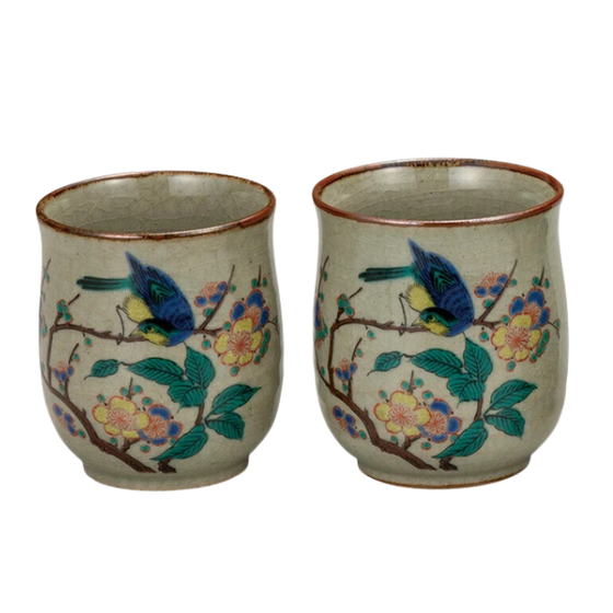 Kutani Ware - Kutsurogi Flower & Bird Tea Set