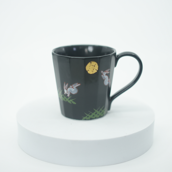 Kutani Ware - Jumping Rabbit Moon Mug