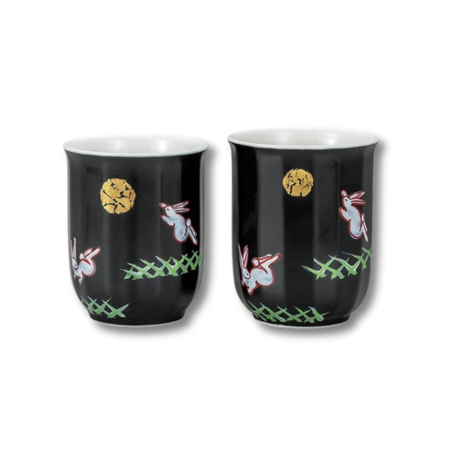 Kutani Ware - Jumping Rabbit Moon Teacup Set