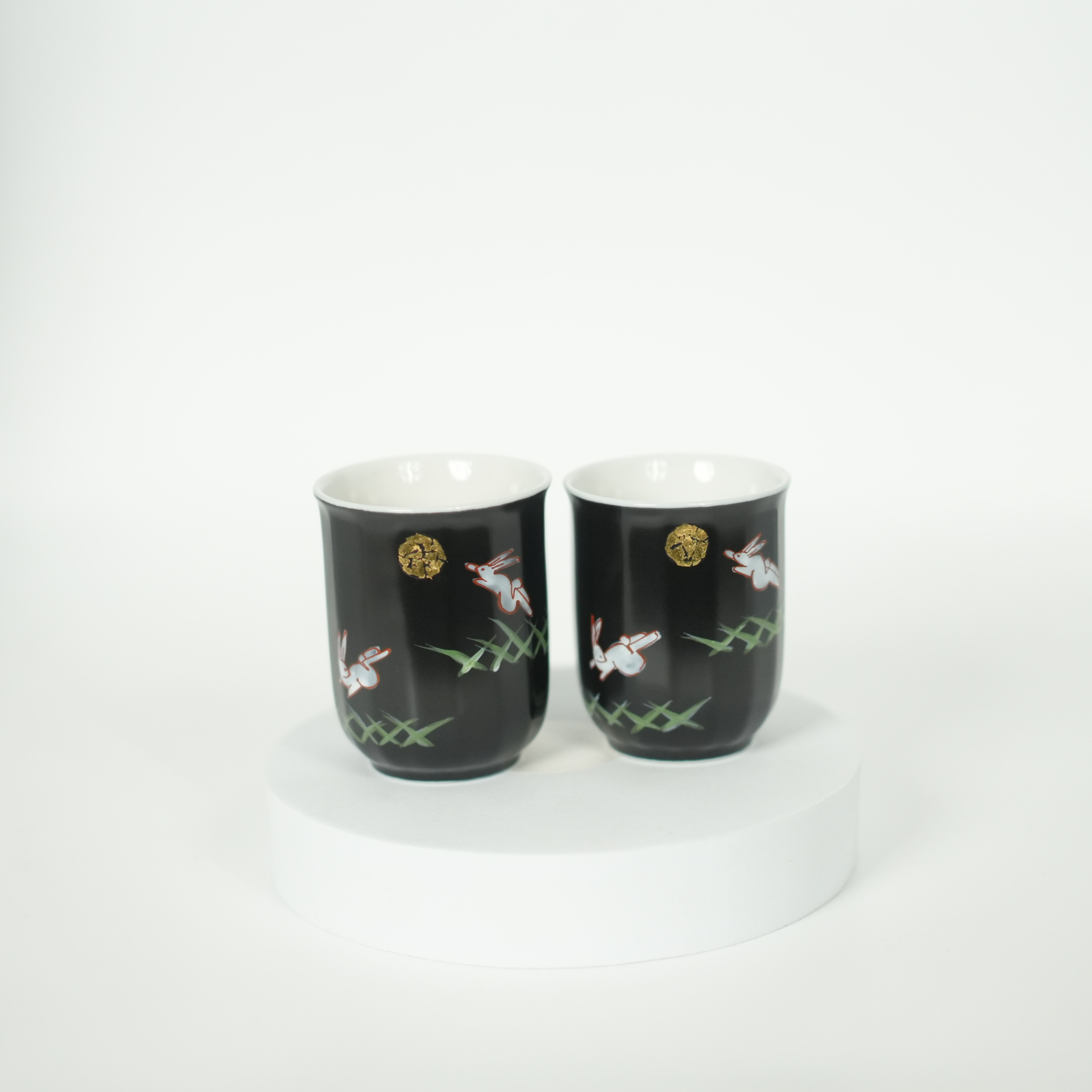 Kutani Ware - Jumping Rabbit Moon Teacup Set