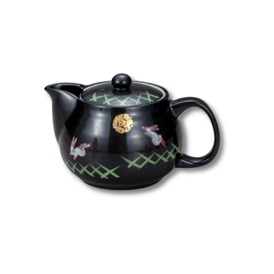 Kutani Ware - Jumping Rabbit Moon Teapot