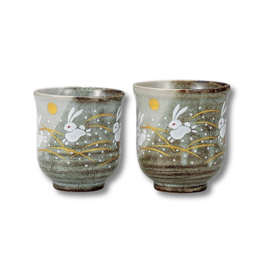 Kutani Ware - Jumping Rabbit Teacup Set