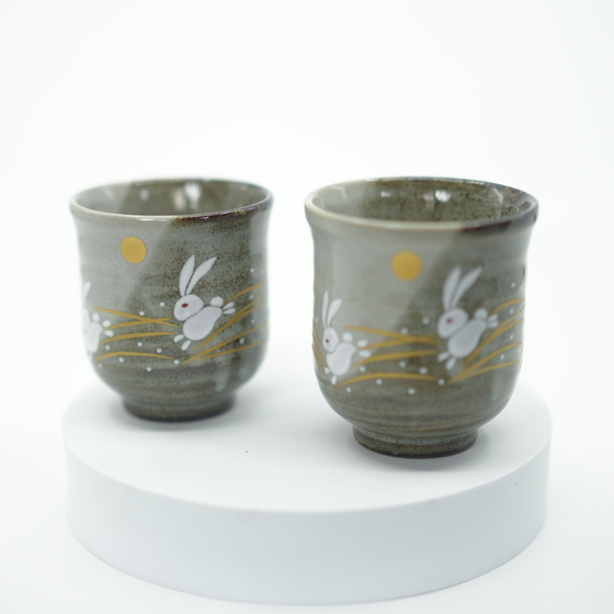 Kutani Ware - Jumping Rabbit Teacup Set