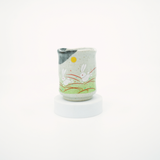 Kutani Ware - Leaping Jumping Rabbit Teacup