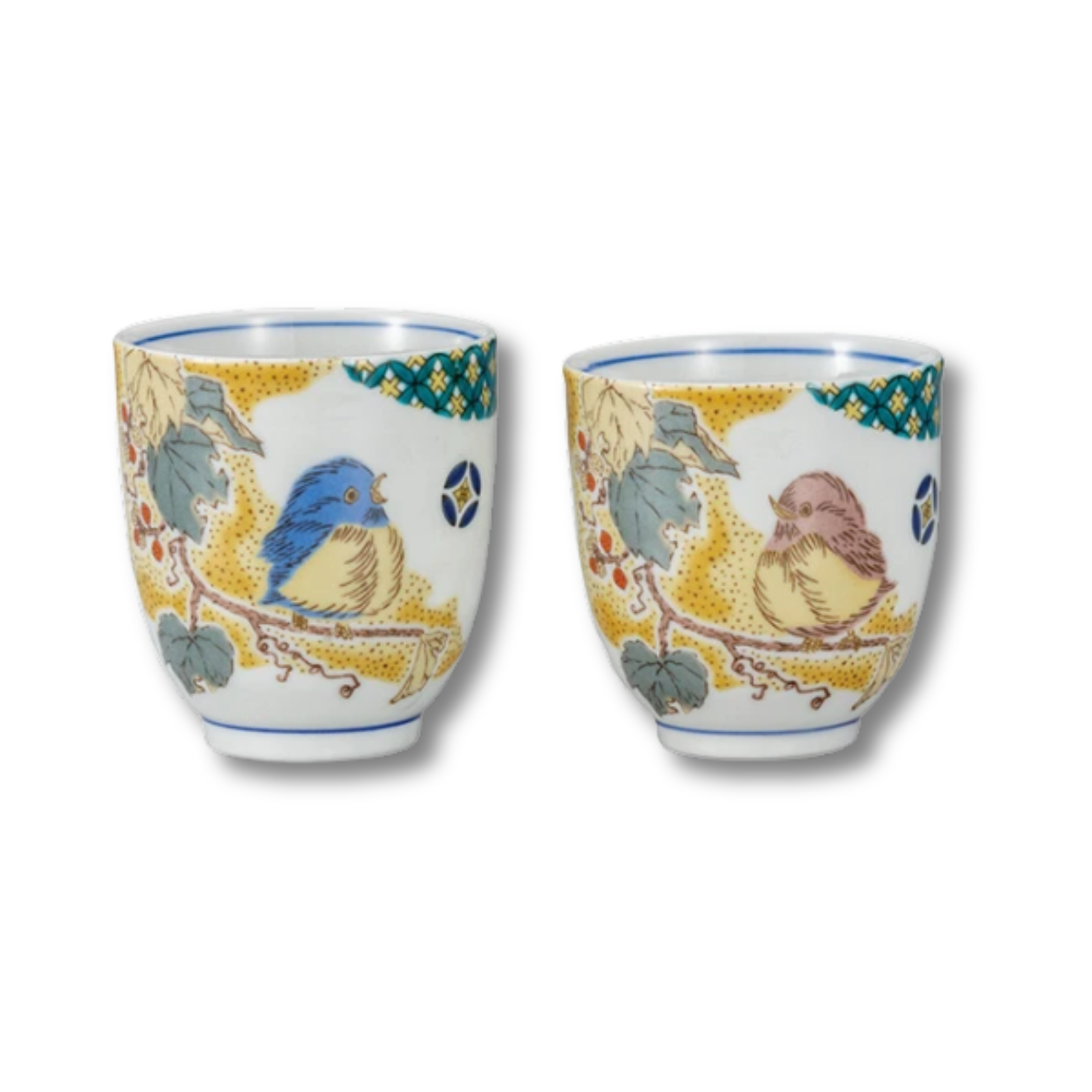 Kutani ware - Sparrow Pair Tea Cup