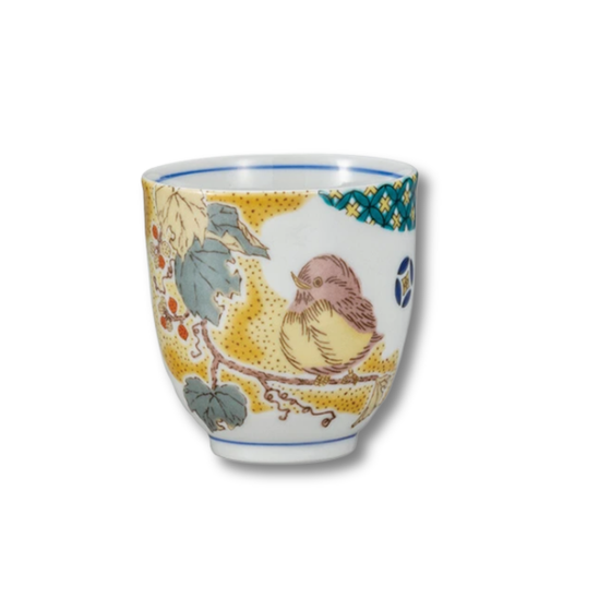 Kutani ware - Sparrow Pair Tea Cup