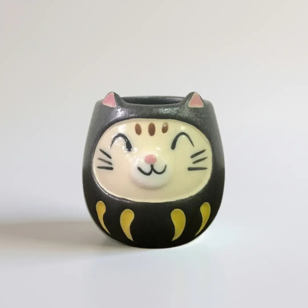 Lucky Cat Daruma Mug Cup Mino Ware